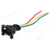 Колодка датчика Холла, датчика скорости ВАЗ, Газ с проводами прямоугольная <b>18000230</b>