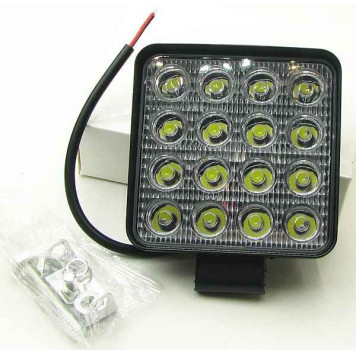 Фара противотуманная светодиодная 16LED 48W квадратная PR-1336