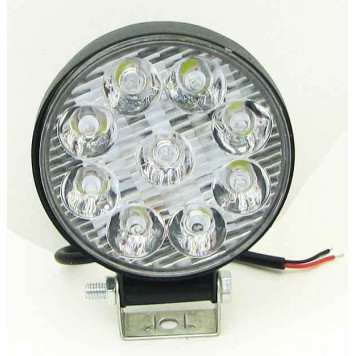 Фара противотуманная светодиодная  9LED 27W круглая MINI (85х85х23мм) PR-1083 