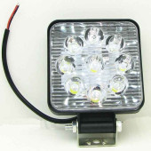 Фара противотуманная светодиодная  9LED 27W квадратная MINI ((85х85х23мм) PR-1084 