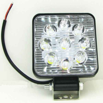 Фара противотуманная светодиодная  9LED 27W квадратная MINI ((85х85х23мм) PR-1084 