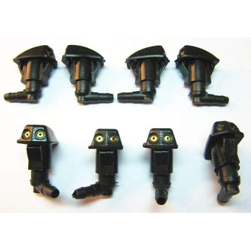 Форсунка омывателя (жиклер) 2-дырая на защелке боковой штуцер-1