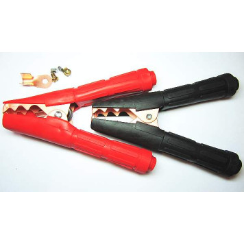 Зажимы электрические (крокодилы) 160мм большие (2 шт) омедненные в изоляции