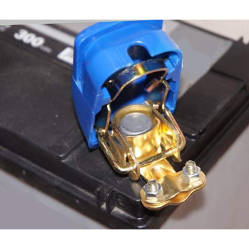 Клеммы АКБ широкие быстросъемные с крышками стальные с латунным покрытием-2