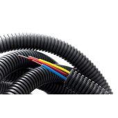 Трубка гофрированная d14,8мм для изоляции проводов разрезная (цена за 1м) черная 