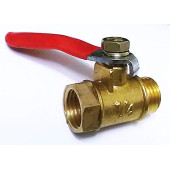 Кран шаровый универсальный резьба 1/4 наружняя-внутренняя