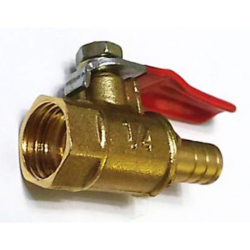 Кран шаровый универсальный резьба 1/4 внутренняя-под шланг  8мм