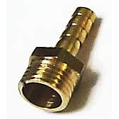 Штуцер с наружней резьбой 1/4 под шланг  6мм , латунный