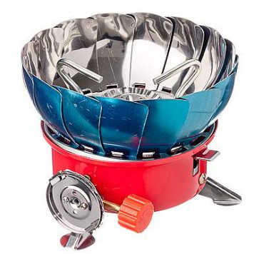 Плитка газовая портативная ЧИНГИСХАН к баллону, с лепестками, пьезоподжиг