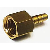 Штуцер с внутренней резьбой 1/4 под шланг  6мм , латунный
