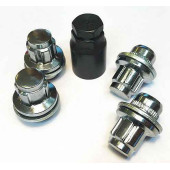 Набор гаек колесных с секретом 12х1,5  h=37мм (4 гайки с прессшайбами, 1 ключ)