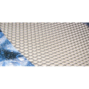 Сетка декоративная на бампер BD-0015 (100х33см) хром, крупная ячея 25х11мм-1