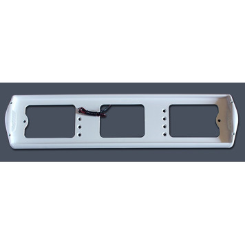 Рамка номерного знака с боковой подсветкой белая