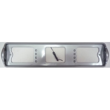 Рамка номерного знака с боковой подсветкой серая