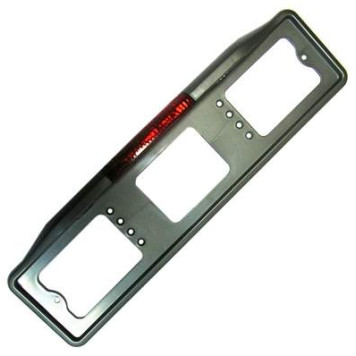 Рамка номерного знака с подсветкой и стоп-сигналом Серая