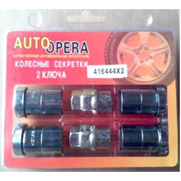 Набор гаек колесных с секретом 12х1,25  №416444 (4 гайки, под ключи 19,21)