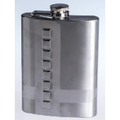 Фляжка металлическая 225 мл GT-13-47 декор "квадраты" (МС-289)