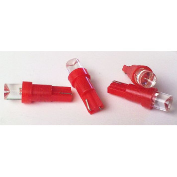 Лампа (LS30) светодиодная Т5 (W2-4,6d) красная, конус, без цоколя А12/1.2