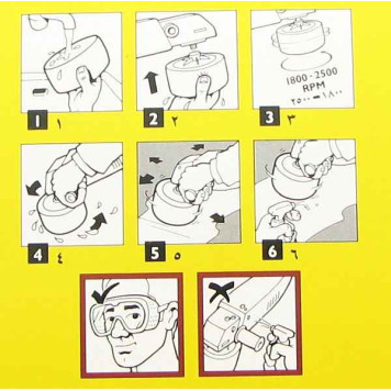 Круг полировальный белый жесткий М14, 150х50мм-2