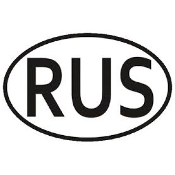 Знак-наклейка RUS (100х141мм)