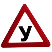 Знак-наклейка "У" наружный 17х19см