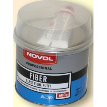 Шпатлевка NOVOL FIBER стекловолокнистая (0,6кг) 1222