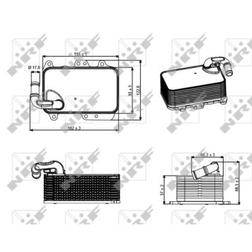 Радиатор масляный, моторное масло <b>NRF 31272</b>