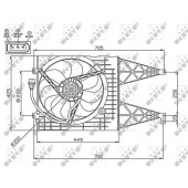 Вентилятор, охлаждение двигателя <b>NRF 47744</b>