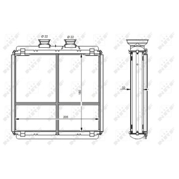 Теплообменник, отопление салона <b>NRF 54338</b>