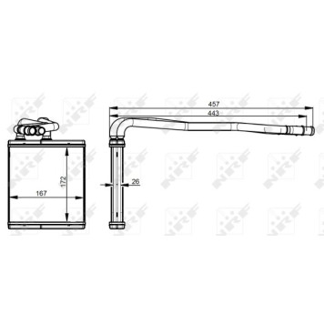 Теплообменник, отопление салона <b>NRF 54343</b>