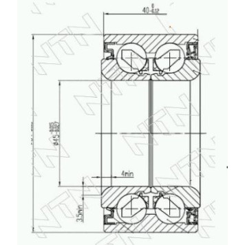 Подшипник FR ступицы HONDA ACCORD CF,STREAM RN1-5,STEPWGN RF1-7,SMX,AVANCIER,ODYSSEY RA6-7,CR-V RD4- <b>NTN AU0901-4LX1</b>-1