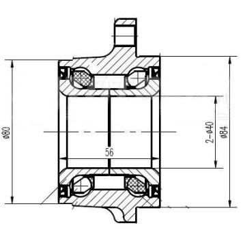 Полуступица RR SUBARU LEGACY BE# 4WD <b>NTN HUB175-14</b>