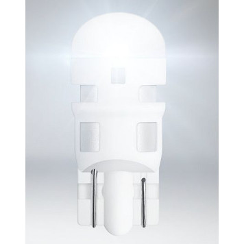 Лампа (LS13) светодиодная T10 W5W (W2,1x9,5d) б/ц (1 шт) белая 12V 6000К 0,8W OSRAM 2825DWP-1