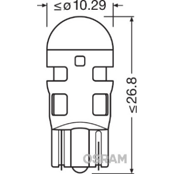 Лампа LED W5W Standard Green 2шт 4052899434745 <b>OSRAM 2880GR-02B</b>-2