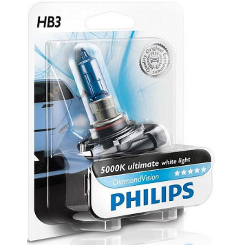 Лампа HB3 (9005) 12.8V 65W P20d 5000K PHILIPS 9005DVB1 (серия DiamondVision)