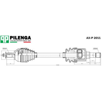 Привод в сборе левый мкпп FOCUS 2 2.0, C-MAX 2.0 <b>PILENGA AX-P2011</b>-1