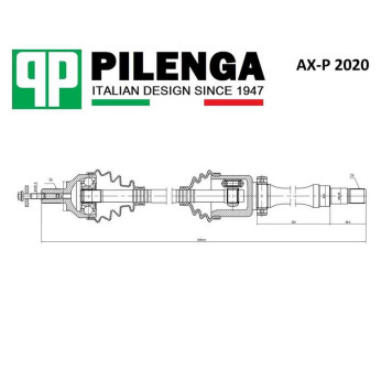 Привод в сборе правый акпп FOCUS 2, C-MAX, 1.6-2.0 <b>PILENGA AX-P2020</b>-1