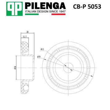 Шайба верхней опоры амортизатора LARGUS, LOGAN, SANDERO, DUSTER <b>PILENGA CB-P5053</b>-2