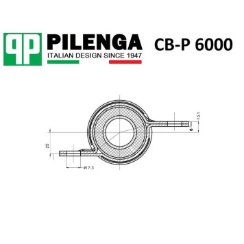 Сайлент-блок BOXER, DUCATO <b>PILENGA CB-P6000</b>-1