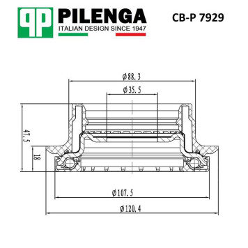 Верхняя опора стойки амортизатора TRANSIT <b>PILENGA CB-P7929</b>-1