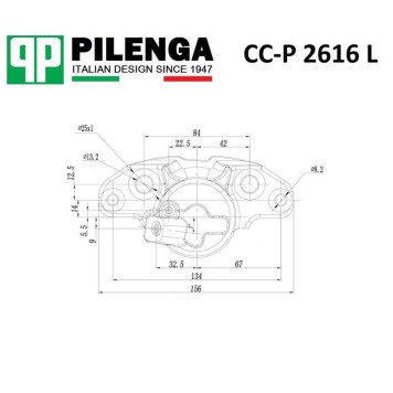 Цилиндр переднего суппорта левый LADA LARGUS, LOGAN, SANDERO <b>PILENGA CC-P2616L</b>-4
