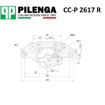 Цилиндр переднего суппорта правый LADA LARGUS, LOGAN, SANDERO <b>PILENGA CC-P2617R</b>-1