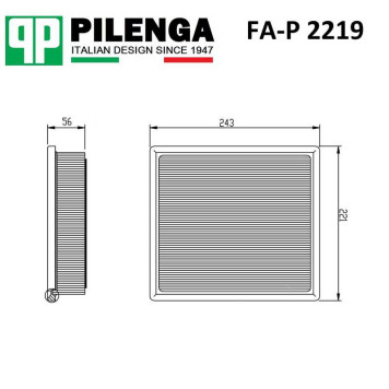 Фильтр воздушный TOYOTA CAMRY (50) 3.5 RX350 09- <b>PILENGA FA-P2219</b>-1