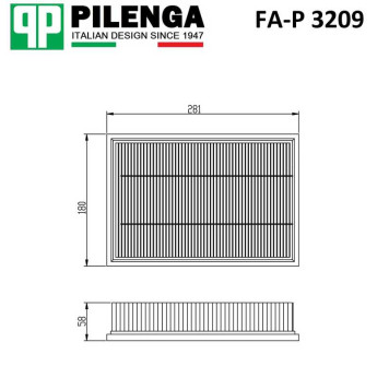 Фильтр воздушный TRANSIT <b>PILENGA FA-P3209</b>-2