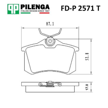 Колодки тормозные диск.задние усиленные BORA, GOLF 3, 4, POLO <b>PILENGA FD-P2571T</b>-1