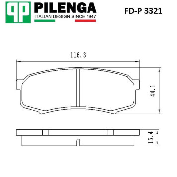 Колодки тормозные дисковые задние LAND CRUISER <b>PILENGA FD-P3321</b>-1