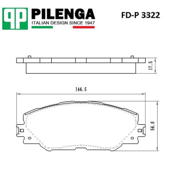 Колодки тормозные дисковые передние SPORTAGE III <b>PILENGA FD-P3322</b>-1