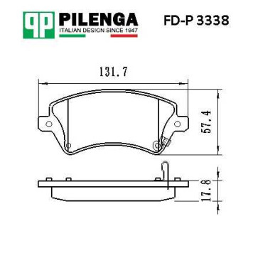 Колодки тормозные дисковые передние <b>PILENGA FD-P3338</b>-1