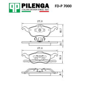 Колодки торм. пер. Focus 1 98-04 <b>PILENGA FD-P7000</b>
