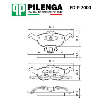 Колодки торм. пер. Focus 1 98-04 <b>PILENGA FD-P7000</b>